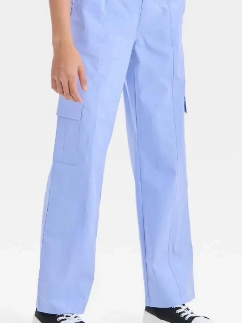 Art Class Girls Straight Leg Cargo Pant XL 14 Light Blue